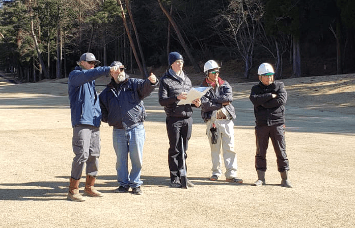 Jeffrey Danner, Golf Course Architect on-site at Biwako Country Club, Ritto, Japan